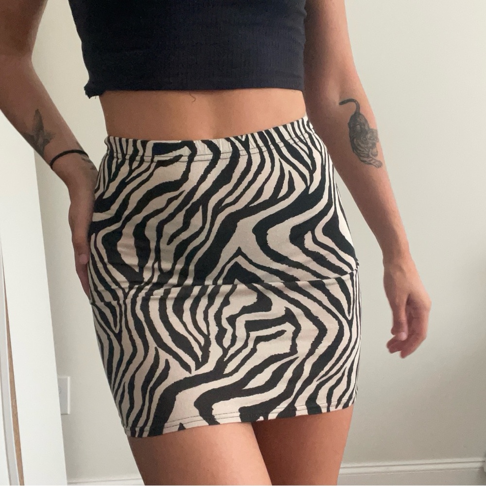 Zebra Mini Skirt